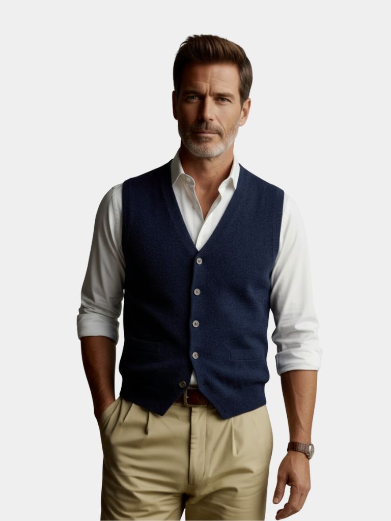 Cashmere Cardigan Vest  - Casa  Laro CASA LARO