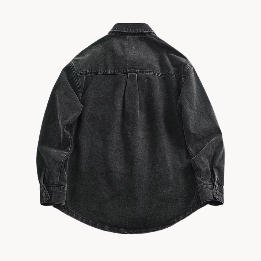 Washed Indigo Denim Western - Shirt