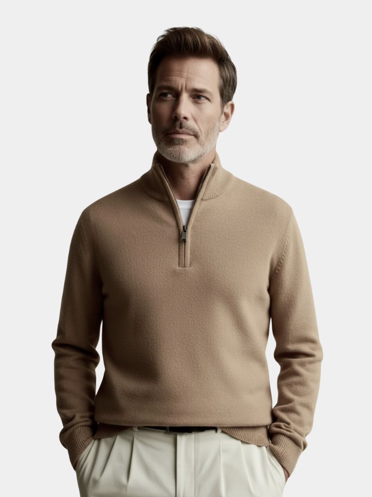 Merino Half Zip Sweater - Casa  Laro CASA LARO