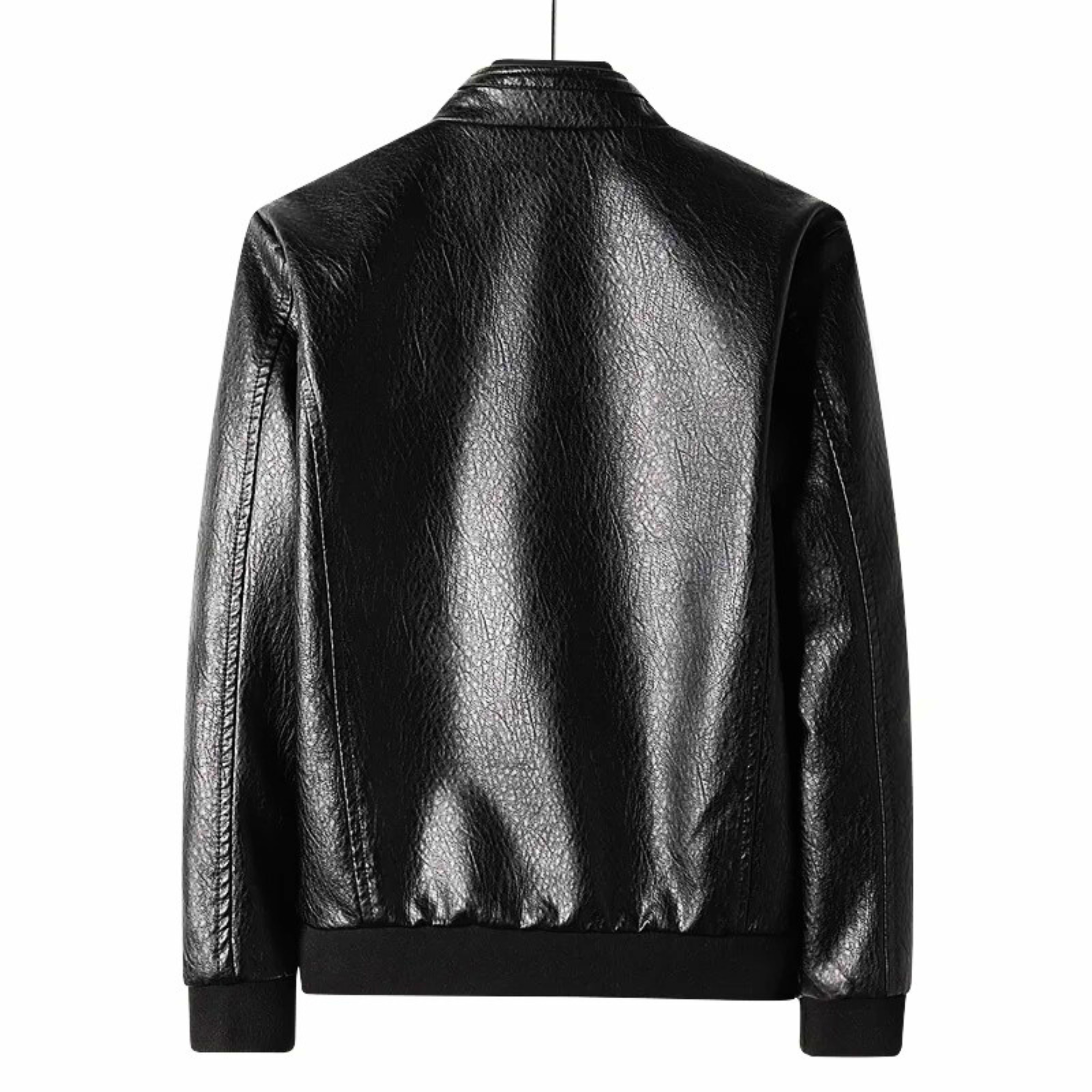 Black Biker Slim-Fit - Leather Jacket