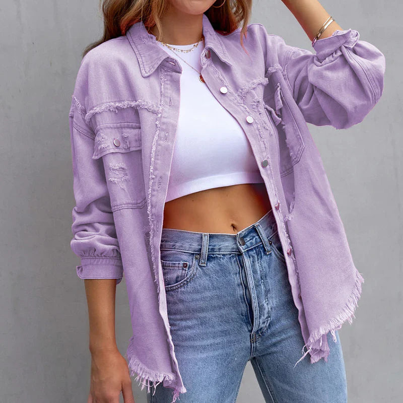Celine Frayed Denim - Jacket