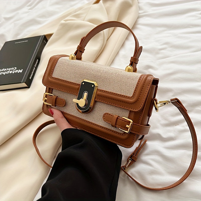 Elegant Leather Top-Handle - Handbag