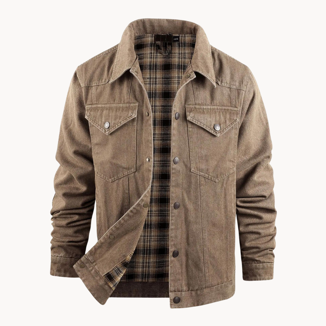 Flannel Lined Button-Front - Shirt Jacket