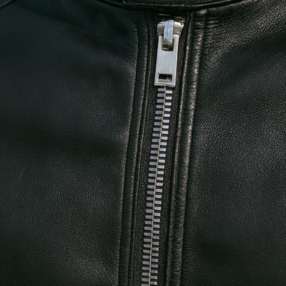 Neil - Standing Collar Leather Jacket