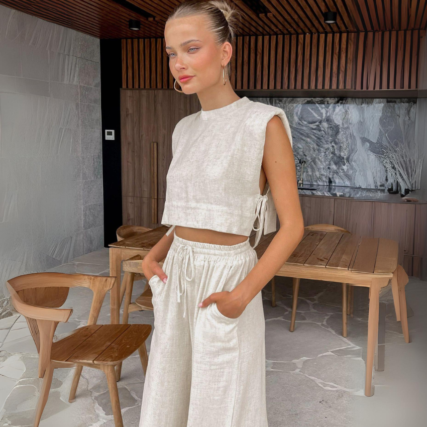 Linen Twin Set - Two-Piece Set