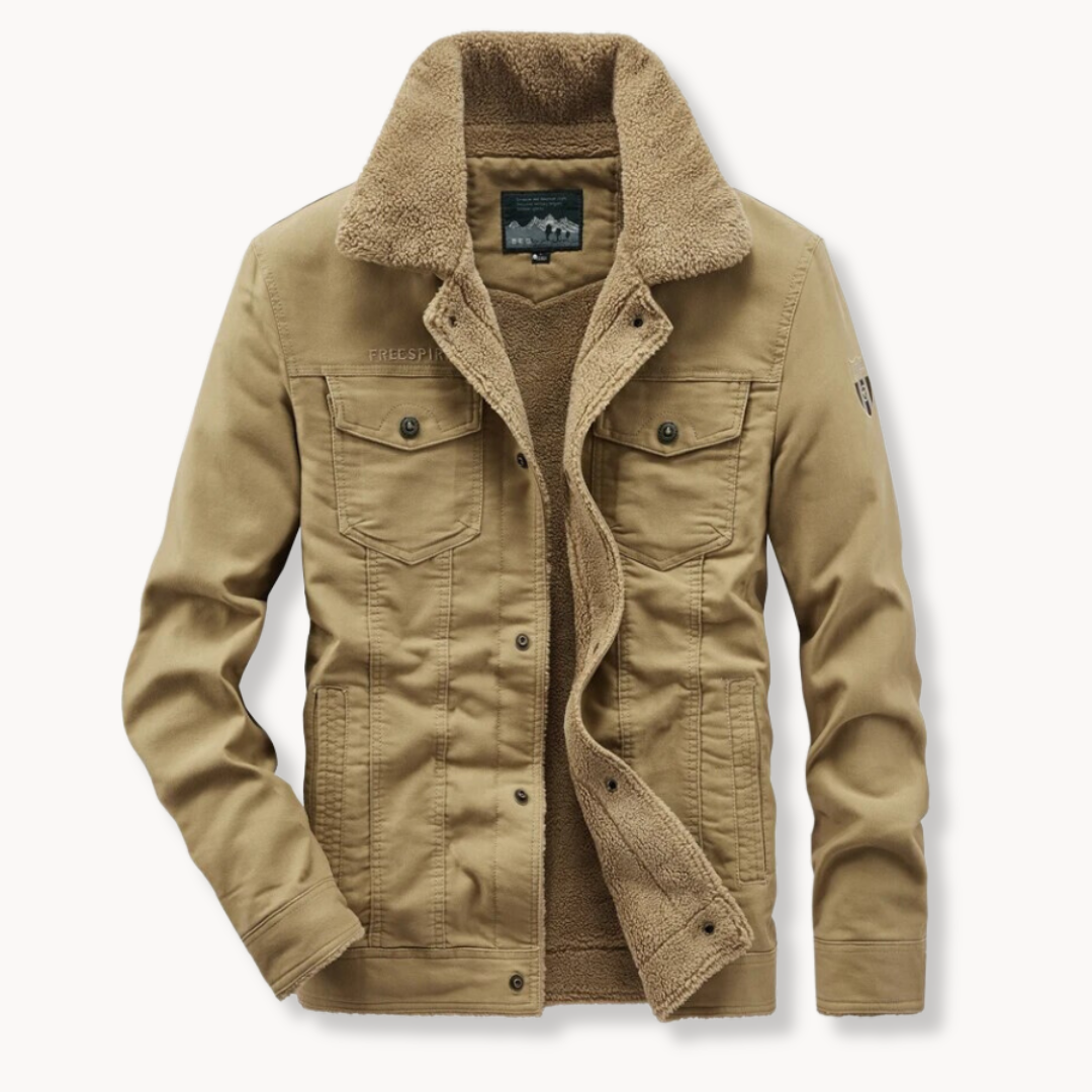 Sherpa Lined Faux Shearling - Jacket
