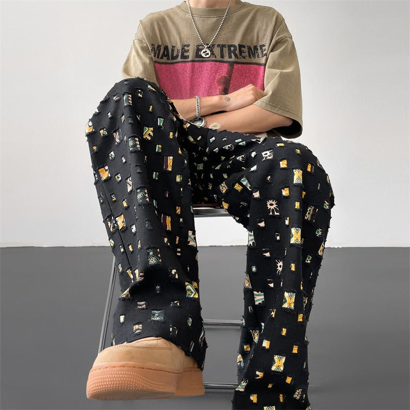 Ripped Patchwork - Pants
