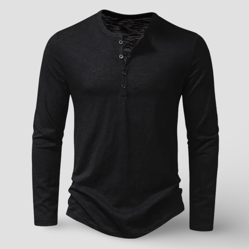 Long Sleeve Henley - T-Shirt
