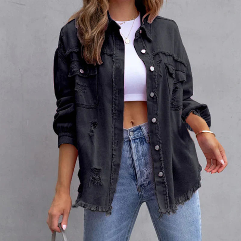 Celine Frayed Denim - Jacket