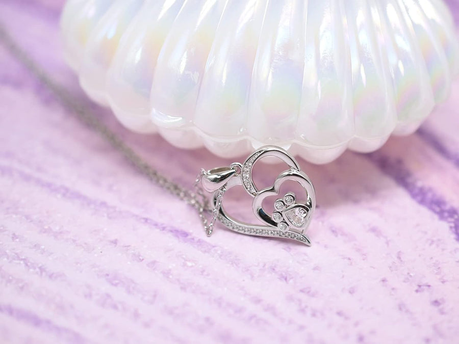 Aurielle™ | Paw Heart Pendant Necklace