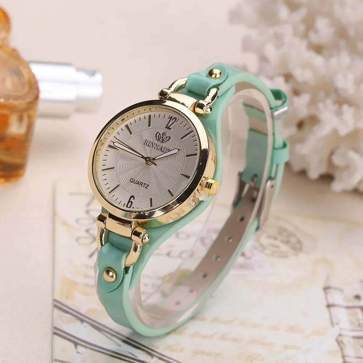 Minimalist Gold Mesh Bracelet - Watch