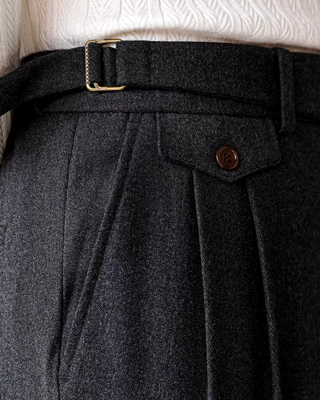 Tailored High-Waist Straight Leg - Trousers