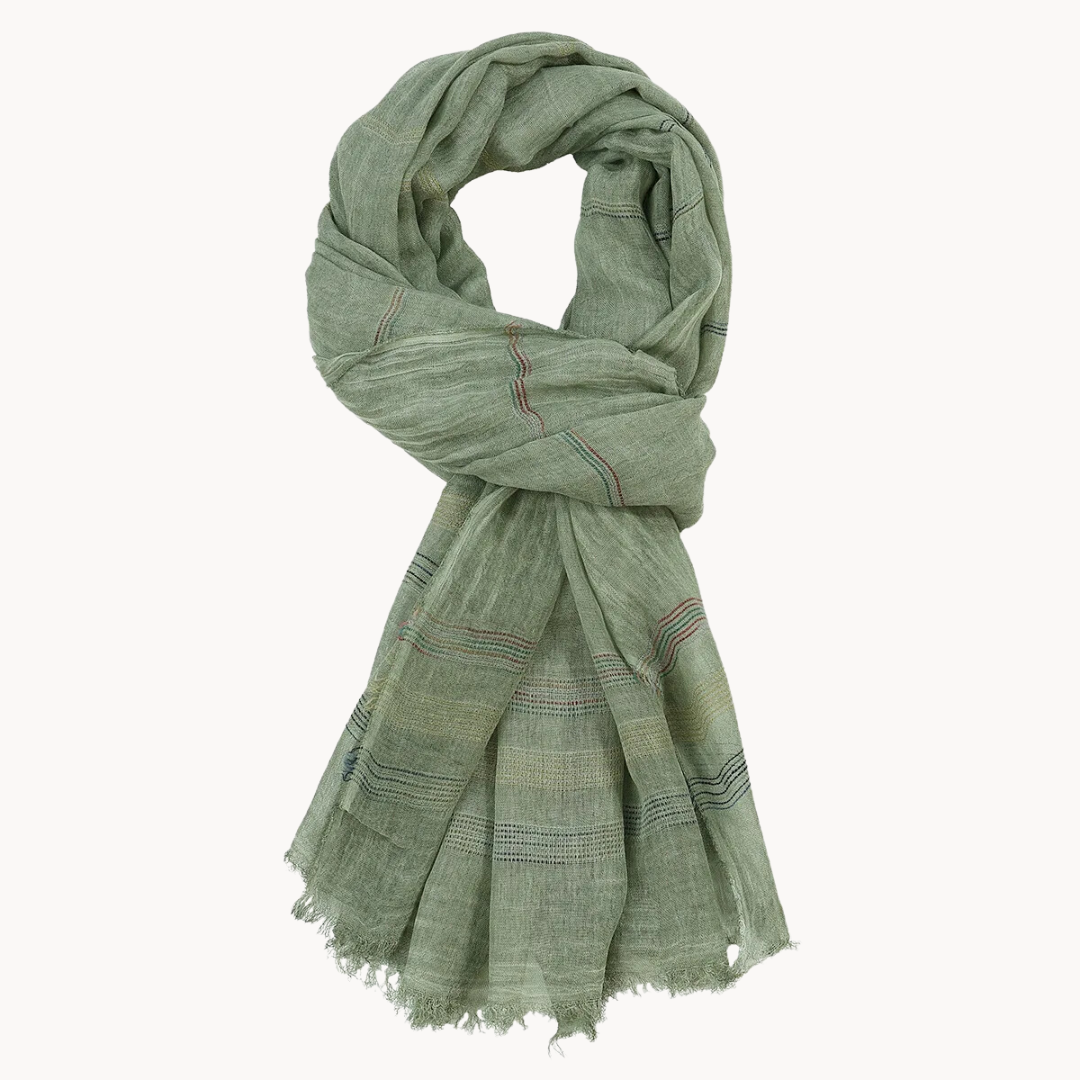 Lightweight Cotton Fringed - Scarf