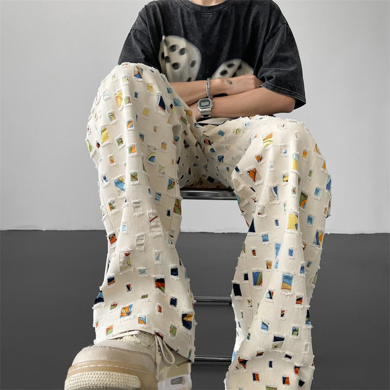 Ripped Patchwork - Pants