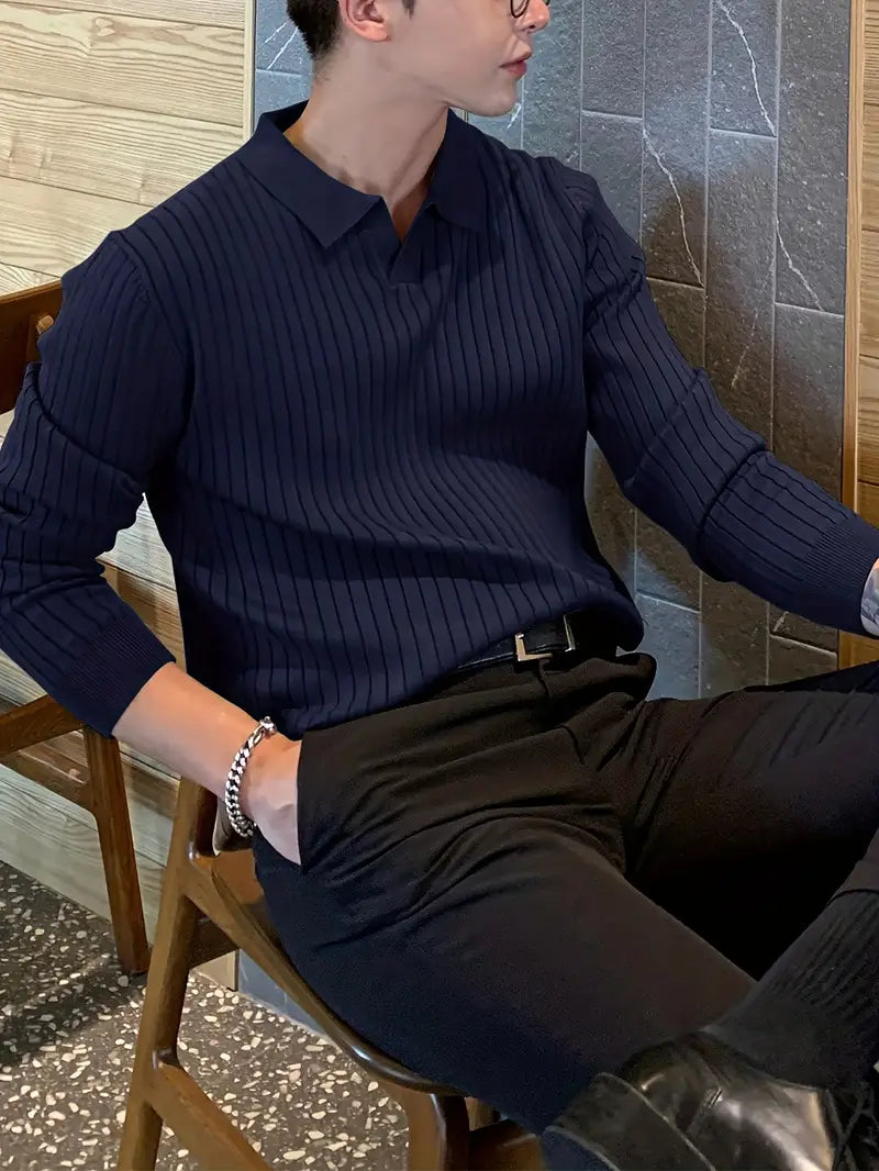 Vienna Ribbed Knit - Polo