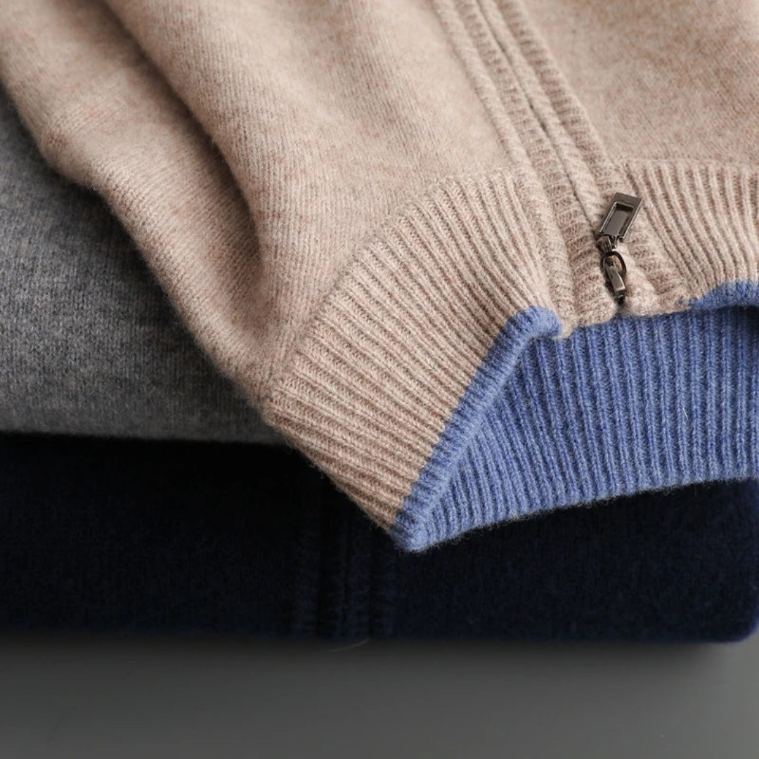 Merino Wool Zip Front - Sweater