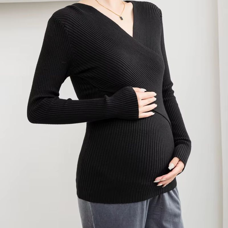 Ribbed Maternity Pullover - Sweater