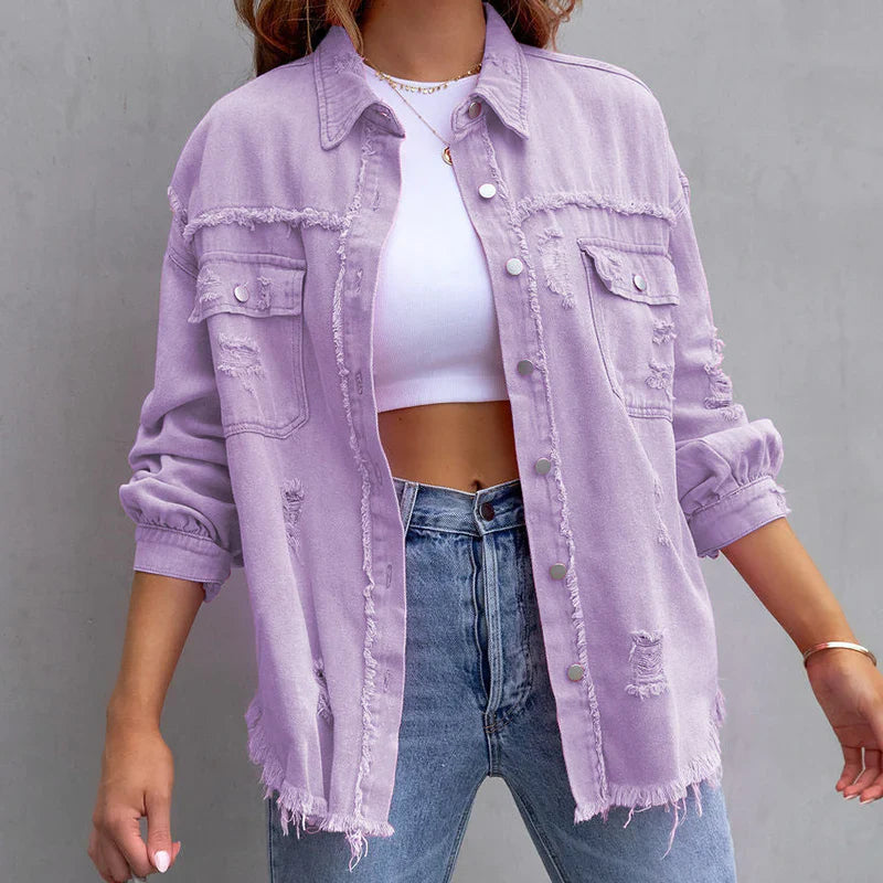 Celine Frayed Denim - Jacket