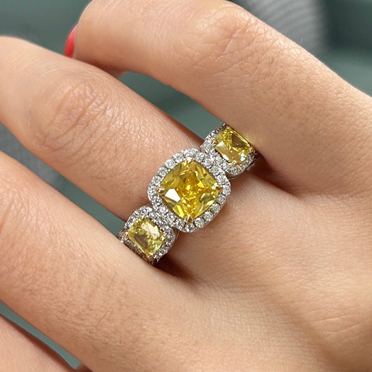 Size 7.5 | Vintage Art Deco Cushion Cut Halo 925 Sterling Silver Engagement Ring shine of diamond