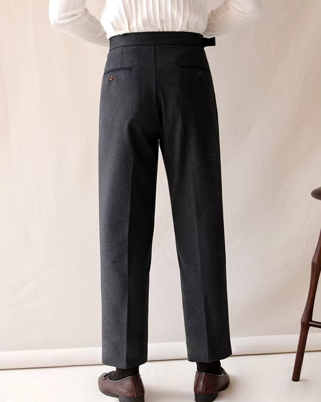 Tailored High-Waist Straight Leg - Trousers