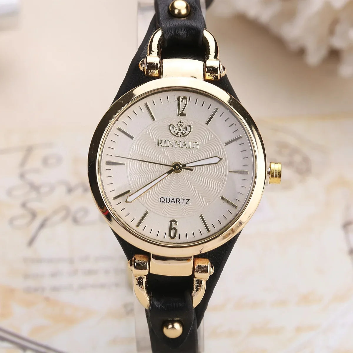 Minimalist Gold Mesh Bracelet - Watch