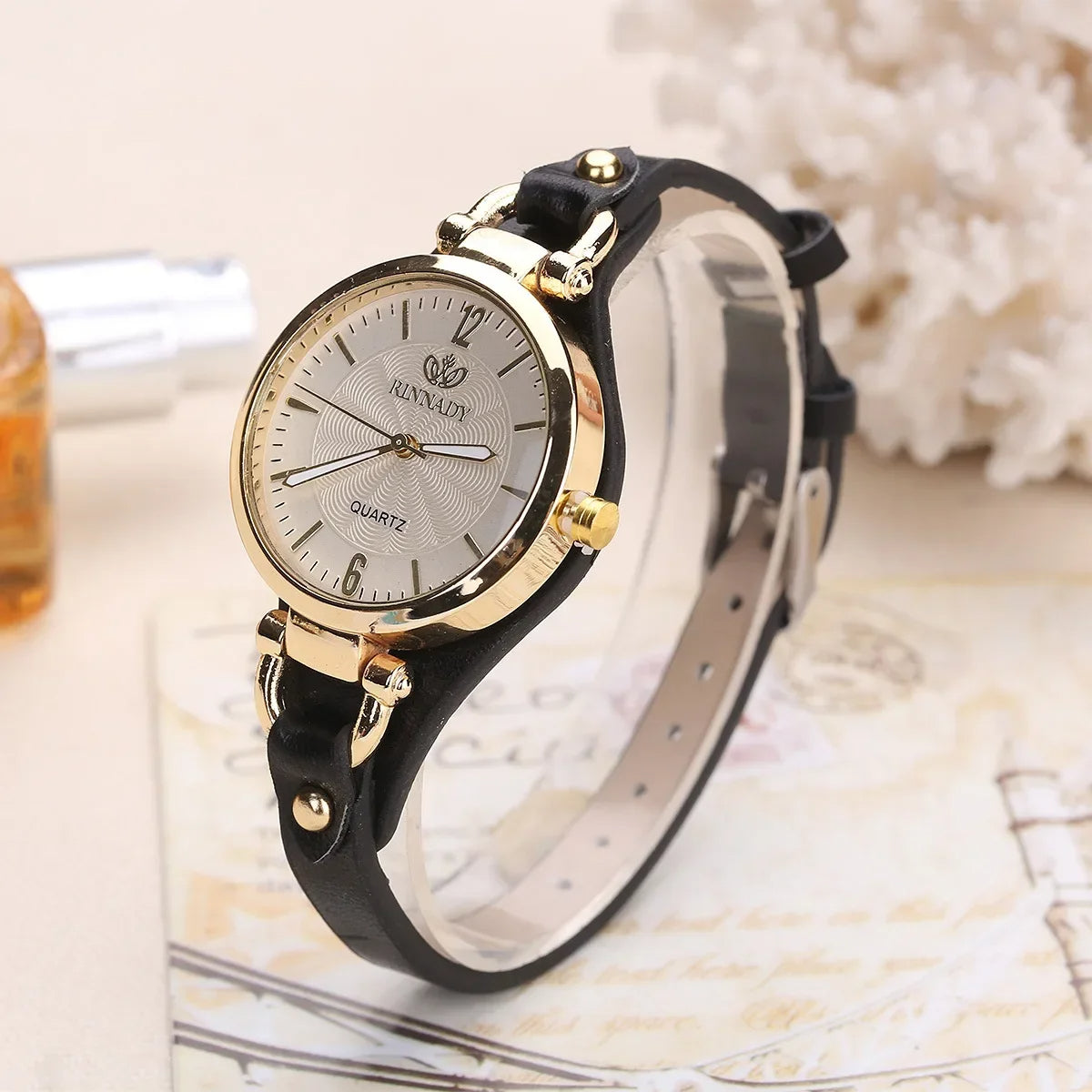 Minimalist Gold Mesh Bracelet - Watch
