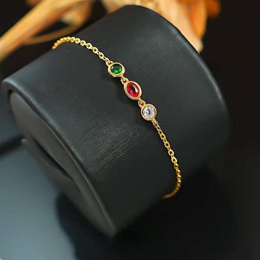 Casa Laro - Design Colorful 925 Silver Bracelet Shine of Diamond