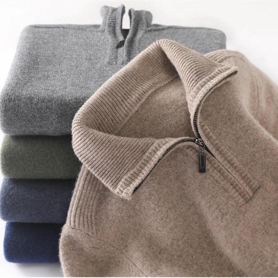 Merino Wool Quarter Zip - Sweater