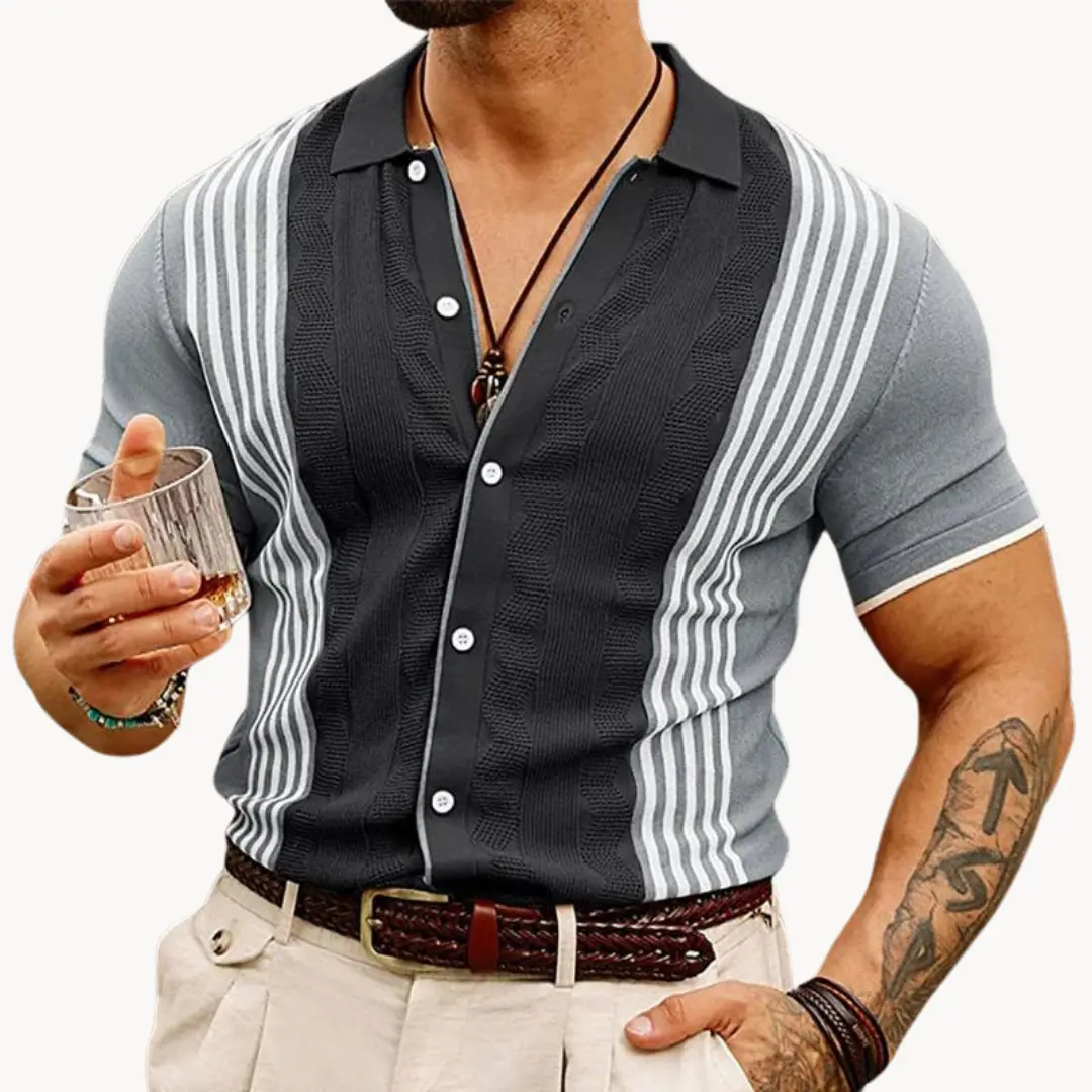 Alabaster Full-Placket - Polo CASA LARO