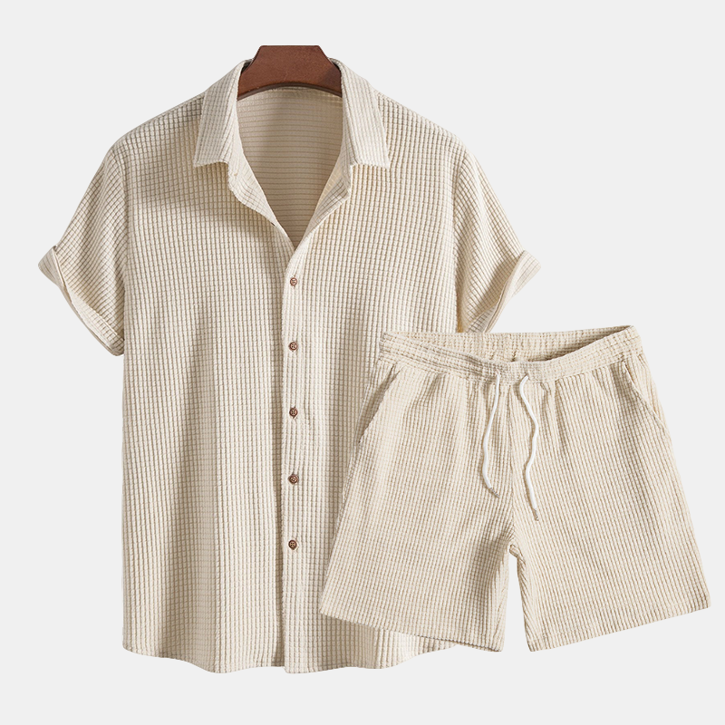 Algarve Waffle Knit - Two-Piece Set CASA LARO MEN