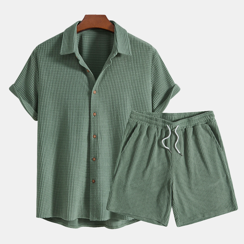 Algarve Waffle Knit - Two-Piece Set CASA LARO MEN