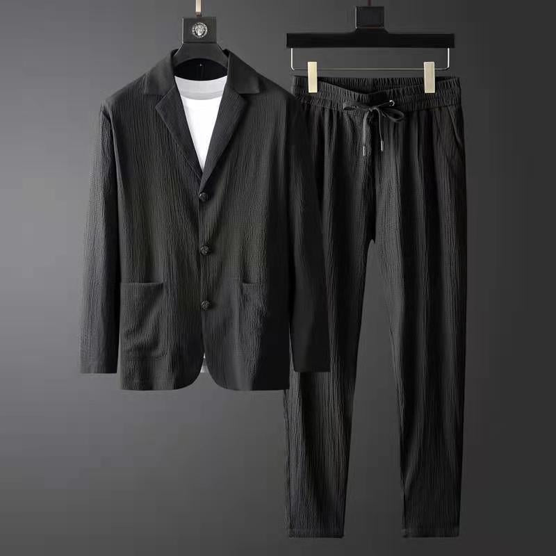 Tailored Linen Blazer Set - Two-Piece Set