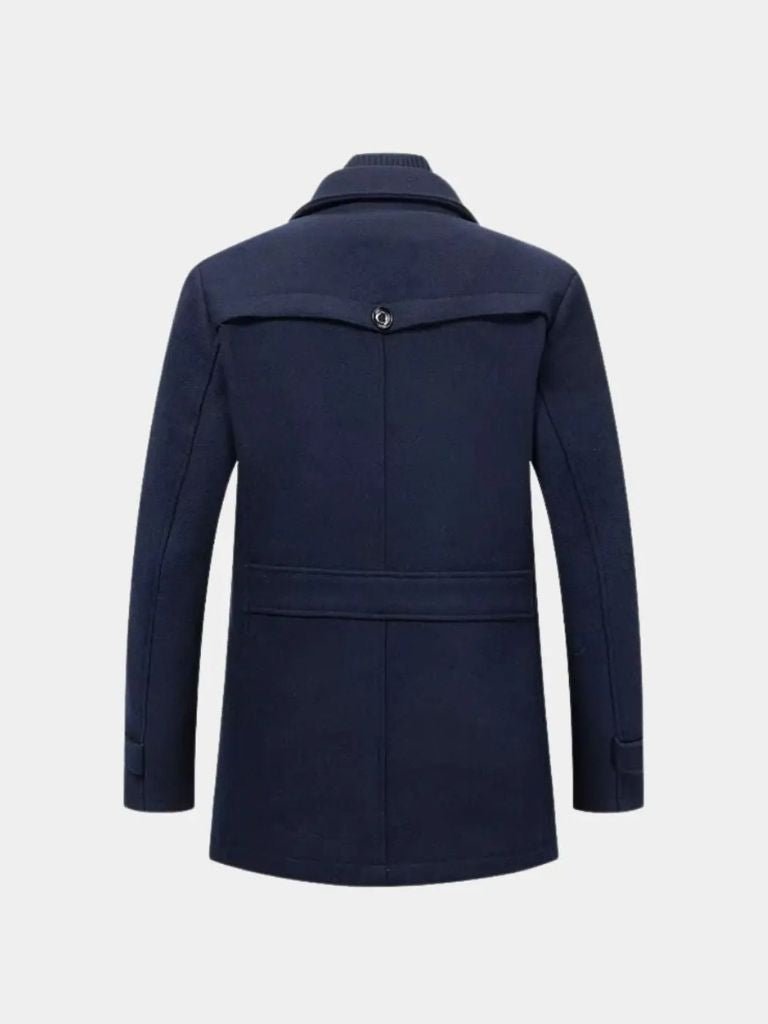 Aristocratic Black Wool Overcoat - Casa  Laro CASA LARO