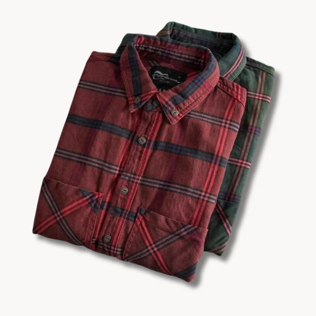 Autumn Ember Plaid - Flannel Shirt CASA LARO