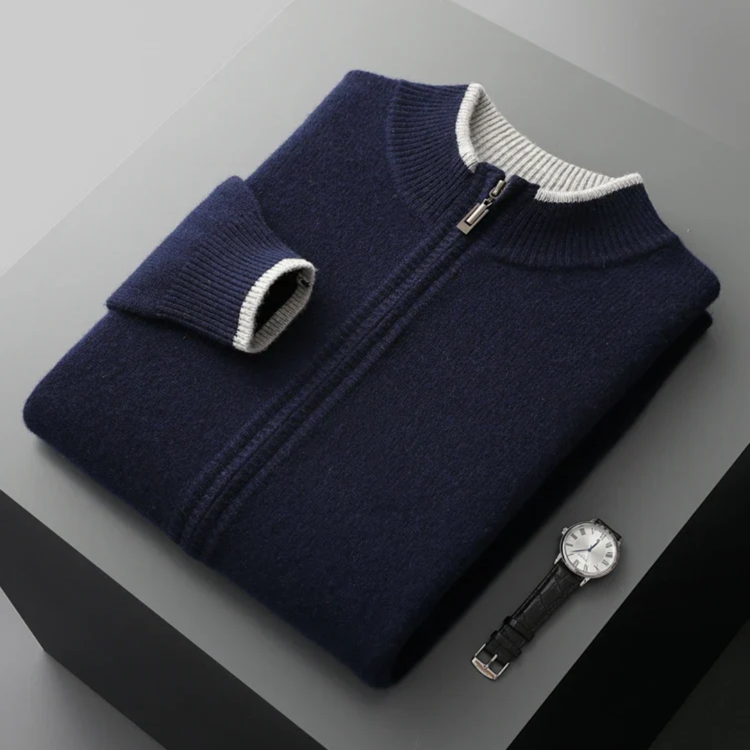 Merino Wool Zip Front - Sweater