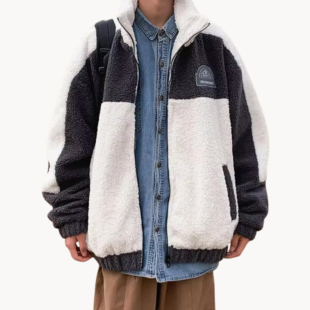 Full-Zip Fleece Stand Collar - Sweater