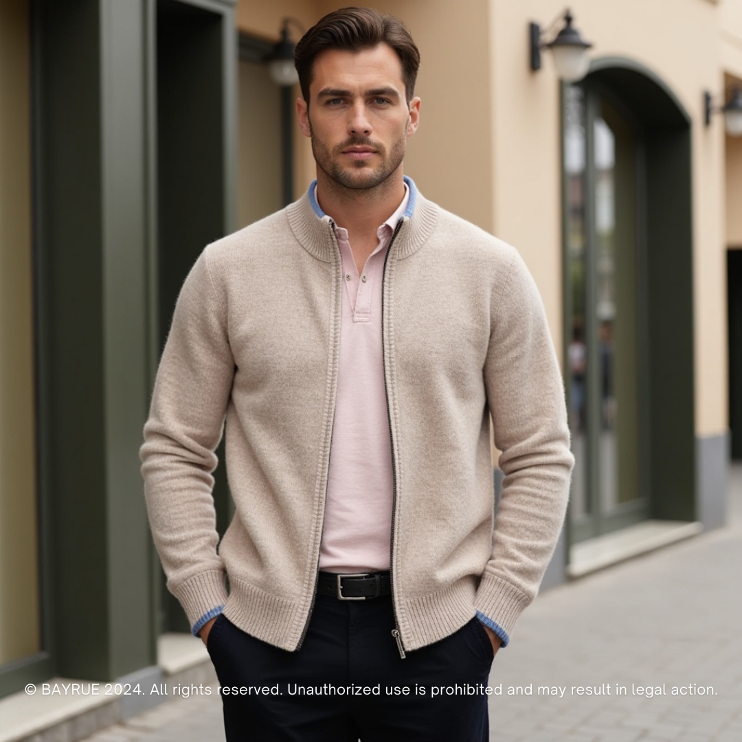 Merino Wool Zip Front - Sweater
