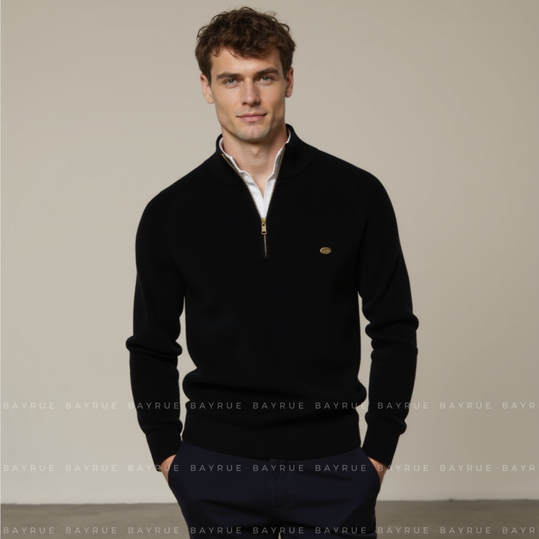 Moss Green Quarter Zip - Sweater