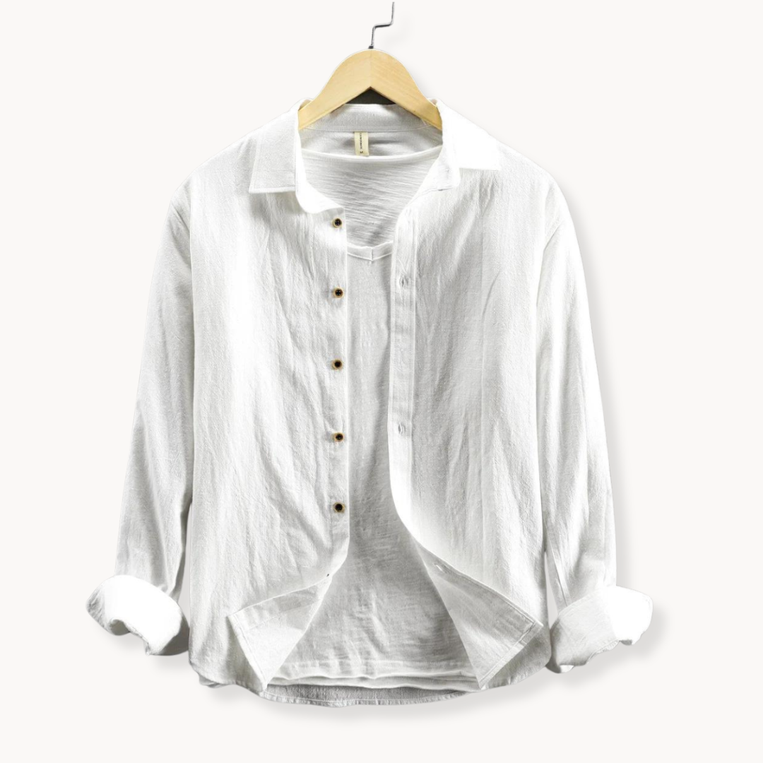 Cotton Linen Button-Up - Shirt