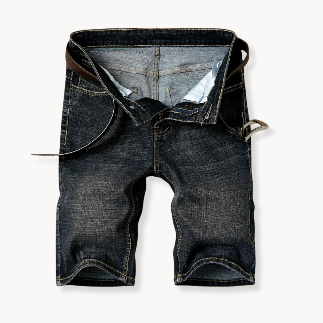 High-Rise Light Wash Frayed Hem - Denim Shorts
