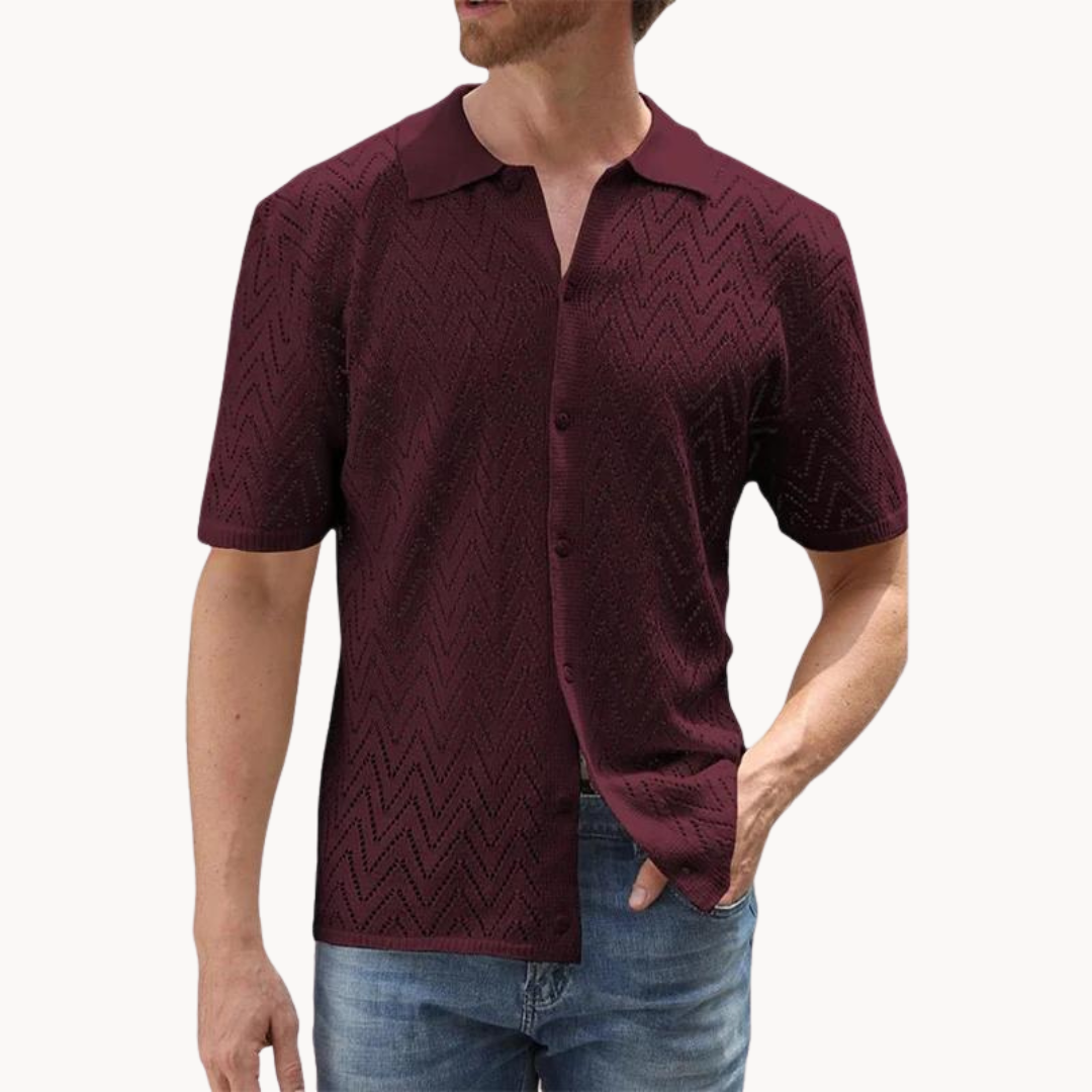 Ribbed Knit Crewneck - T-Shirt