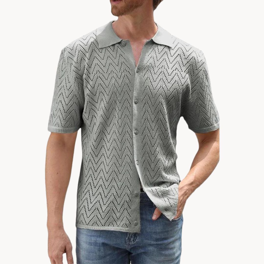 Ribbed Knit Crewneck - T-Shirt