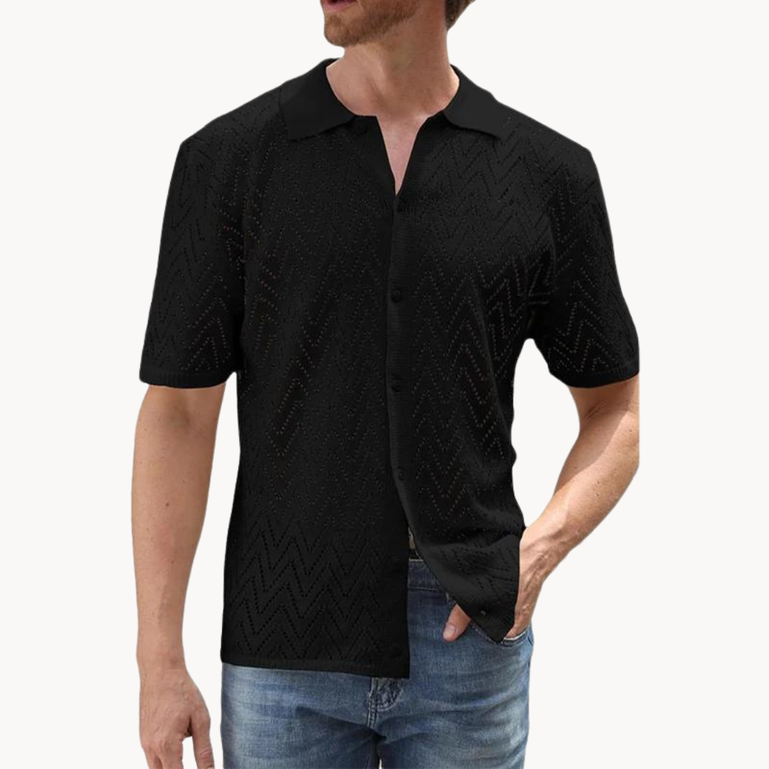 Ribbed Knit Crewneck - T-Shirt