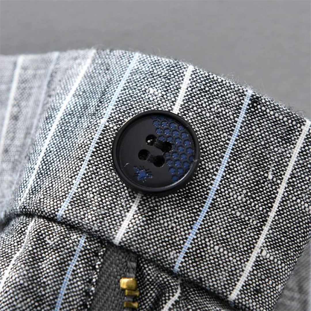 Tailored Striped Linen - Trousers