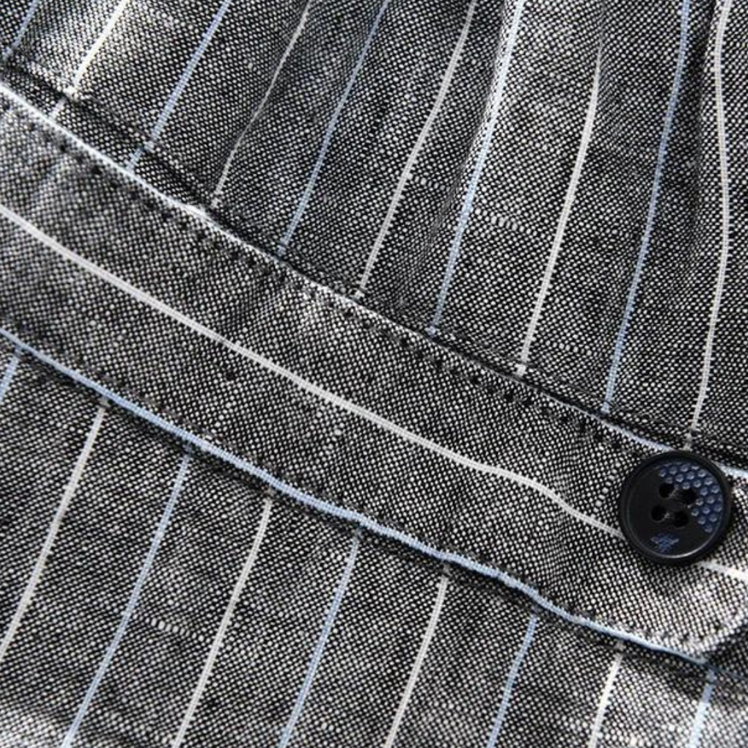 Tailored Striped Linen - Trousers