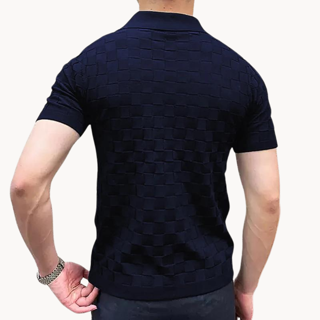 Textured Jacquard Knit - Polo