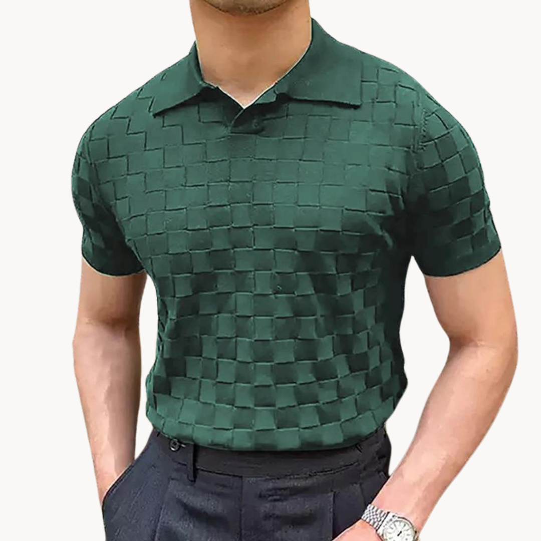 Textured Jacquard Knit - Polo