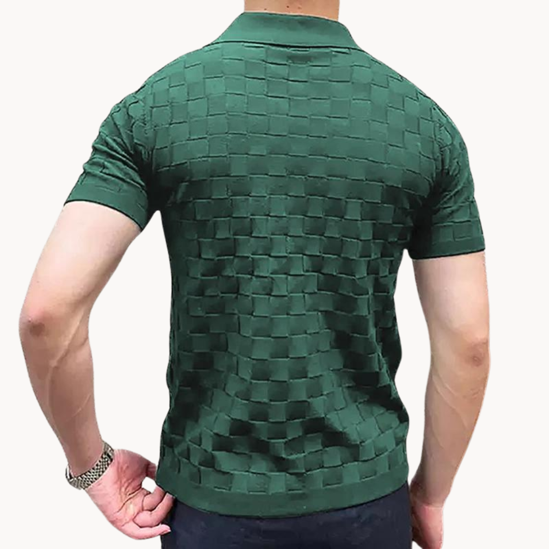 Textured Jacquard Knit - Polo