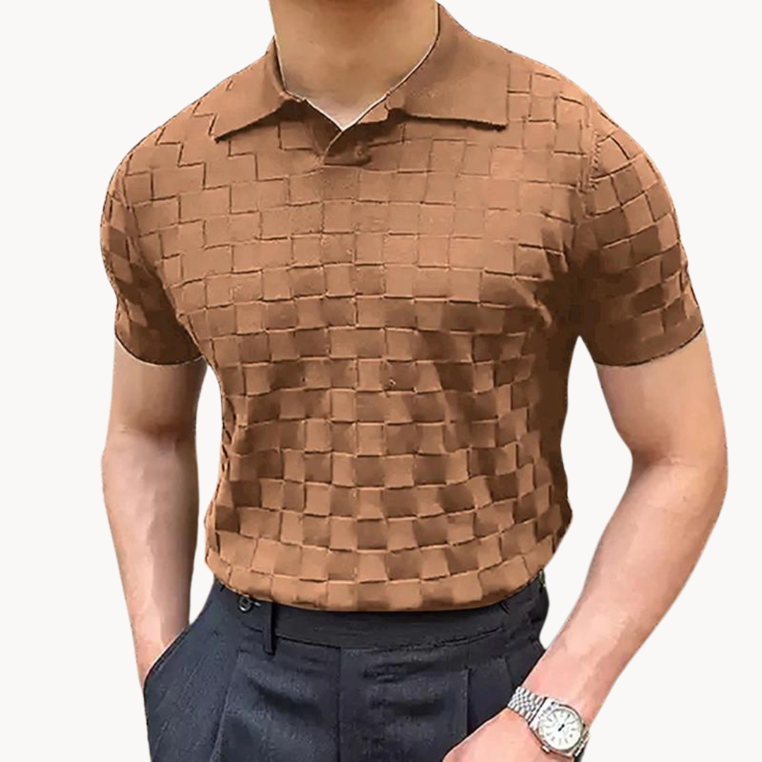 Textured Jacquard Knit - Polo