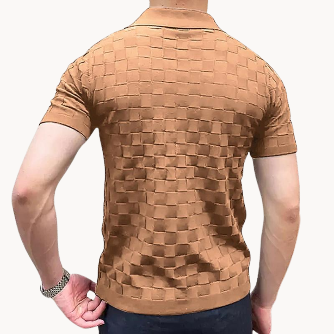 Textured Jacquard Knit - Polo